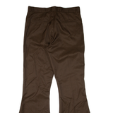 Womens Trousers Brown Regular Flared W36 L32