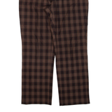 MAC Check Womens Trousers Brown Relaxed Straight W30 L28