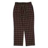 MAC Check Womens Trousers Brown Relaxed Straight W30 L28