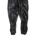 Motorcycle Womens Leather Trousers Black Regular Tapered 90s W28 L25