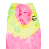 Tie-Dye 3/4 Length Womens Trousers Pink Relaxed Straight 90s W28 L24