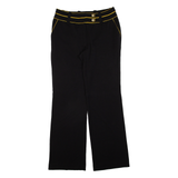 ANGES Womens Trousers Black Regular Straight W30 L31
