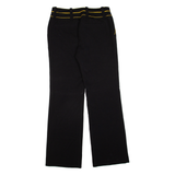 ANGES Womens Trousers Black Regular Straight W30 L31