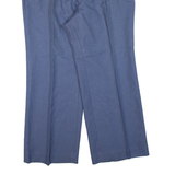 KLOPMAN Mens Trousers Blue Regular Straight 90s W34 L27