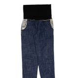 Maternity Womens Trousers Blue Slim Skinny W26 L35