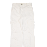 STR Cargo Womens Trousers Cream Regular Straight W26 L30