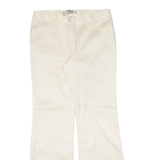 HEINE Striped Womens Trousers Beige Regular Bootcut 90s W30 L32