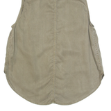 HOLLISTER Womens Shirt Green Collared Sleeveless S