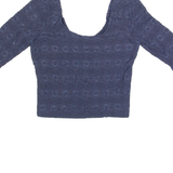 HOLLISTER Womens Cropped Top Blue M