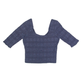 HOLLISTER Womens Cropped Top Blue M