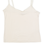 PHASE EIGHT Womens Camisole Top Beige V-Neck Sleeveless UK 14