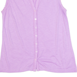 BODEN Womens Off Shoulder Vest Purple V-Neck Sleeveless UK 12