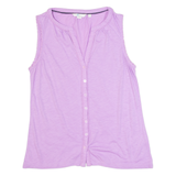 BODEN Womens Off Shoulder Vest Purple V-Neck Sleeveless UK 12