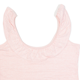 BODEN Womens Cropped Top Pink Sleeveless Striped UK 14