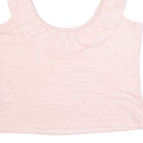 BODEN Womens Cropped Top Pink Sleeveless Striped UK 14