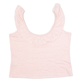 BODEN Womens Cropped Top Pink Sleeveless Striped UK 14