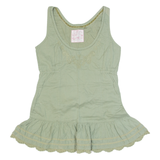 FAT FACE Womens Top Green Sleeveless UK 8