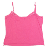 FAT FACE Womens Camisole Top Pink V-Neck Sleeveless UK 18