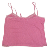 FAT FACE Womens Camisole Top Pink V-Neck Sleeveless UK 16