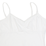 FAT FACE Womens Camisole Top White V-Neck Sleeveless UK 16