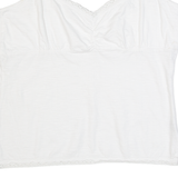 FAT FACE Womens Camisole Top White V-Neck Sleeveless UK 16