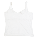 FAT FACE Womens Camisole Top White V-Neck Sleeveless UK 16