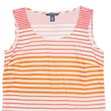 TOMMY HILFIGER Womens Printed Vest White Sleeveless Striped XS