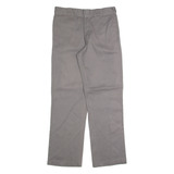 DICKIES Chino Mens Trousers Grey Regular Straight W32 L32
