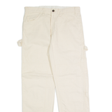 DICKIES Carpenter Cargo Mens Trousers Cream Regular Straight W32 L30