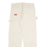 DICKIES Carpenter Cargo Mens Trousers Cream Regular Straight W32 L30