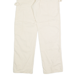 DICKIES Carpenter Cargo Mens Trousers Cream Regular Straight W32 L30