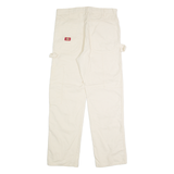 DICKIES Carpenter Cargo Mens Trousers Cream Regular Straight W32 L30