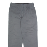 DICKIES Chino Mens Trousers Grey Regular Straight W32 L32