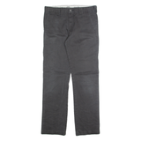 DICKIES Chino Mens Trousers Grey Slim Straight W32 L30