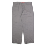 DICKIES Chino Mens Trousers Grey Regular Straight W36 L32