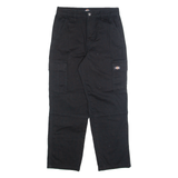 DICKIES Cargo Mens Trousers Black Regular Straight W30 L27