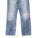 GUESS Del Mar Fit Mens Jeans Blue Slim Straight Stone Wash W33 L31