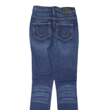 TRUE RELIGION Caia Distressed Womens Jeans Blue Slim Skinny Stone Wash W25 L28
