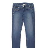 TRUE RELIGION Julie Studded Womens Jeans Blue Slim Skinny Stone Wash W28 L34