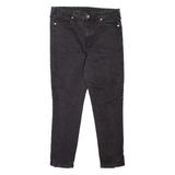 TRUE RELIGION Halle Womens Jeans Black Slim Skinny W34 L27