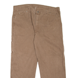 DICKIES Carpenter Workwear Mens Jeans Brown Relaxed Tapered W42 L30