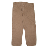 DICKIES Carpenter Workwear Mens Jeans Brown Relaxed Tapered W42 L30