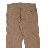 DICKIES Carpenter Workwear Mens Jeans Brown Relaxed Tapered W42 L30