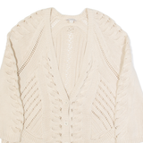 GAP Womens Cardigan Beige Chunky Knit L