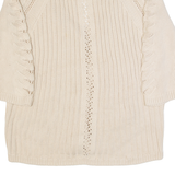 GAP Womens Cardigan Beige Chunky Knit L