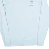 LYLE & SCOTT GOLF Mens Jumper Blue V-Neck Tight Knit L