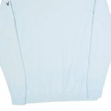 LYLE & SCOTT GOLF Mens Jumper Blue V-Neck Tight Knit L