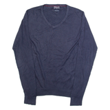TOMMY HILFIGER Mens Jumper Blue Tight Knit L