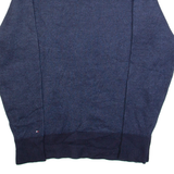 TOMMY HILFIGER Mens Jumper Blue Tight Knit Wool M