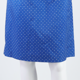 Womens Straight Skirt Blue Knee Length Polka Dot M